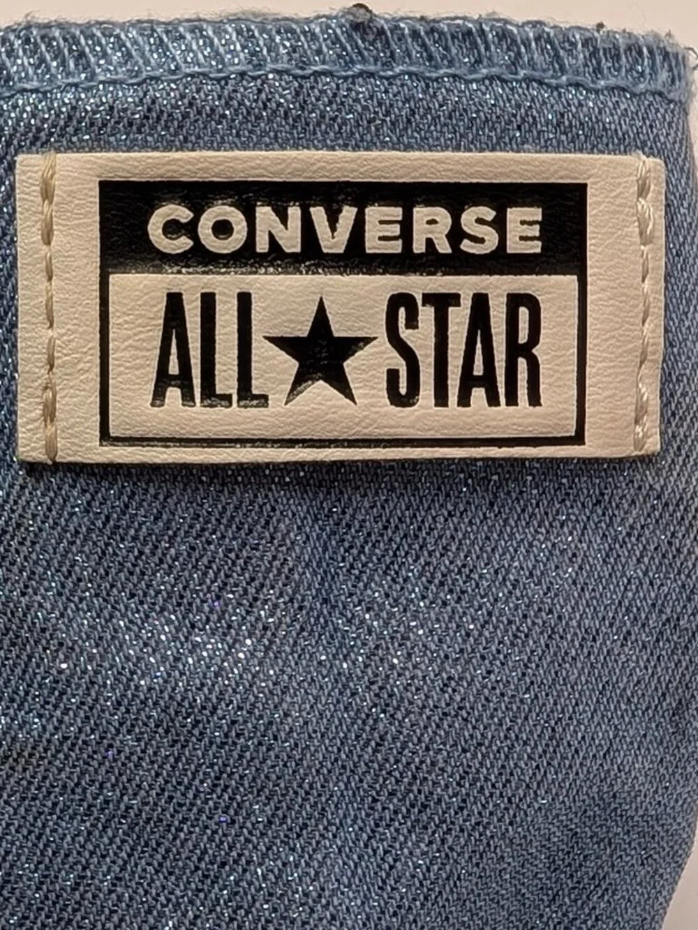 Converse All Star Shimmery Metallic Blue Low Top Sneakers
